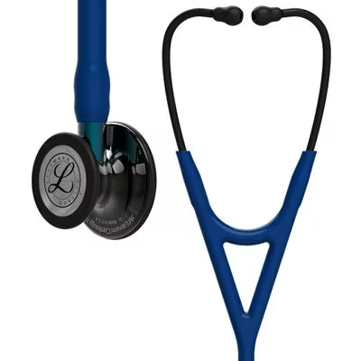 Cardiology IV Navy w/polish smoke Blue Stem Stethoscope - Littmann 6202