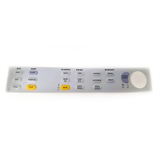 Datascope Keypad Overlay, Without IBP, With ECG View, English for Passport 2