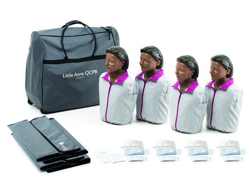 Little Anne QCPR 4-pack Dark Skin - Laerdal 124-03050 DISCONTINUED