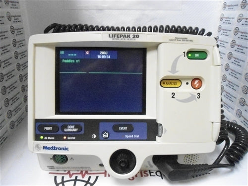 Physio Control LIFEPAK 20 Defibrillator and Monitor - 3 Lead ECG, AED (Refurbished)