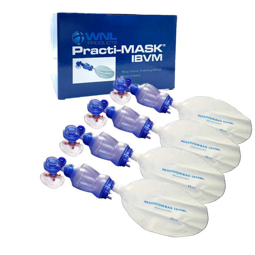 WNL Practi-MASK® Bag Valve Training Mask Infant 4Pk - WNL 5000IBVM