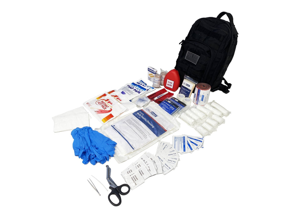First Aid Kit - Standard Assault Pack, 16" x 11" x 9", Black - Line2Design 56500-BK-KIT