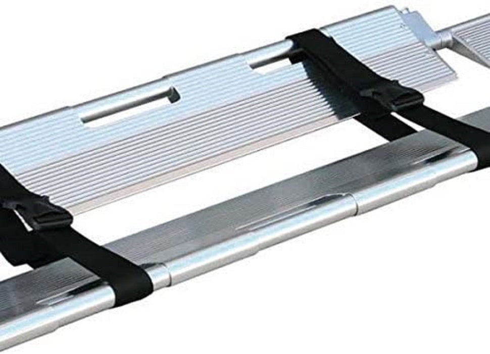 LINE2design Emergency Medical Scoop Stretcher, Adjustable Length with Two Black Safety Straps - LINE2design 70022