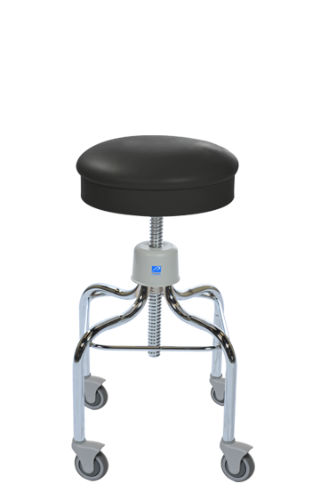 Operating Room Stool, With Casters, Black - Pedigo P-38-W/C-BLK