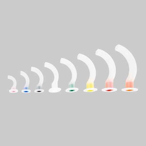 LINE2design Guedel Oral Airway Kit Color Coded Polyethylene Plastic Material - 8 Pcs Includes Sizes 40mm - 110mm - LINE2design