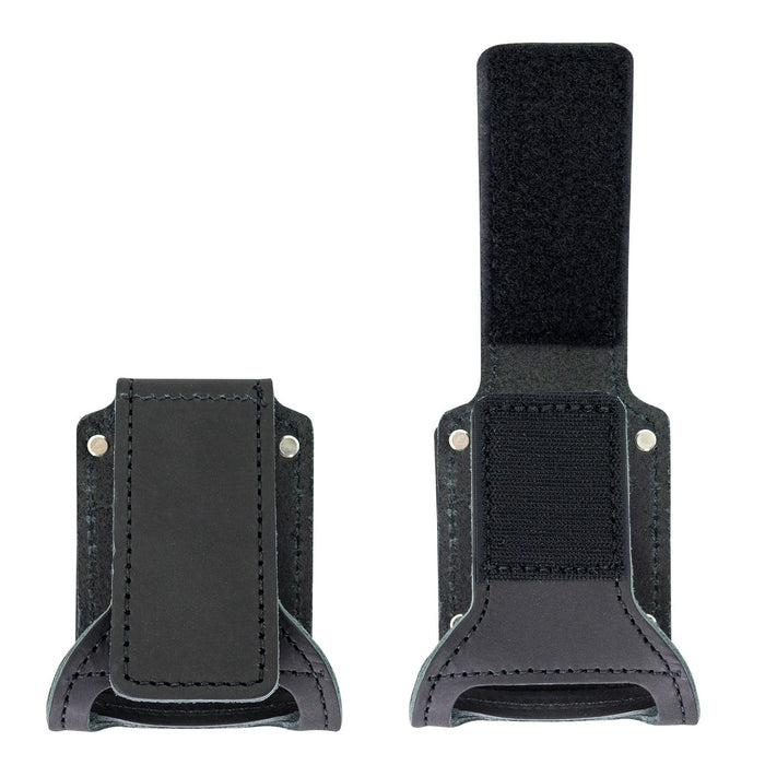 Black Leather Clip-On Swivel Axe Cradle - Line2Design 600-02