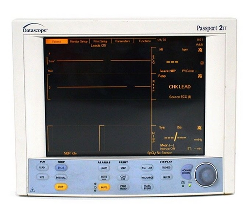 Datascope Passport 2 LT Patient Monitor - ECG, SpO2, T, NiBP, Printer (Refurbished)