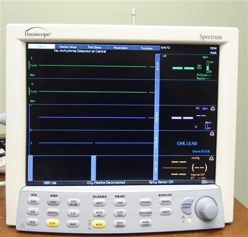 Datascope Spectrum Patient Monitor - ECG, SpO2, NiBP, Temp, Printer (Refurbished)