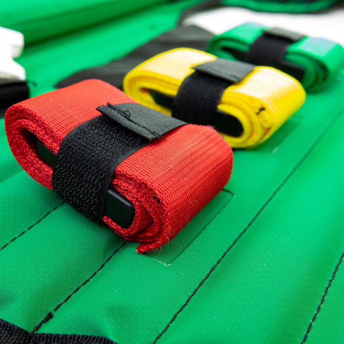 LINE2design First Aid KED Extrication Device - Immobilization Paramedic EMT Trauma Kit with Carrying Case - Green - LINE2design