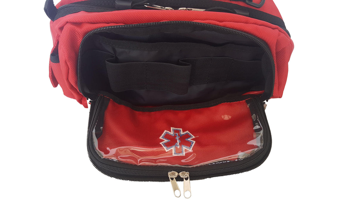 LINE2design Deluxe First Aid Nylon Star of Life Logo Fanny Pack EMT Paramedic Bag With Internal Pockets - LINE2design 54250-R