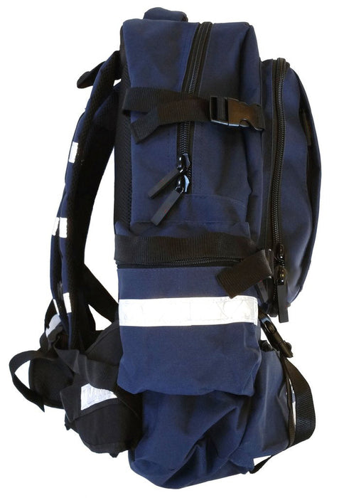 First Aid Kit - Large Medical Backpack, 21.25" x 14" x 12", Navy - Line2Design 56440-N-KIT