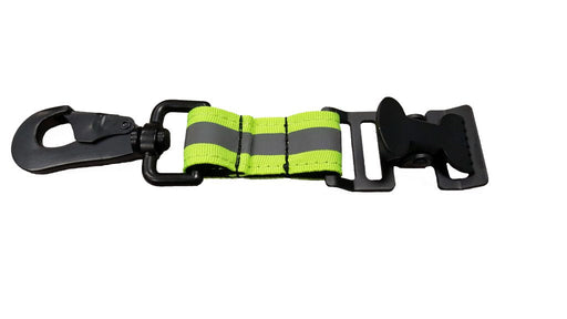 Reflective Green Glove Leash3 w/Heavy Duty Metal Clip - Line2Design GL3-REF-GRN