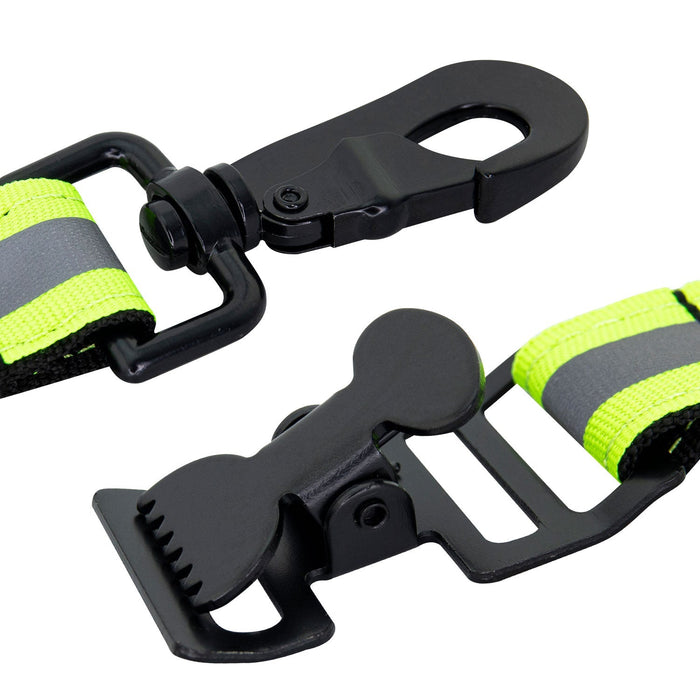 Reflective Green Glove Leash3 w/Heavy Duty Metal Clip - Line2Design GL3-REF-GRN