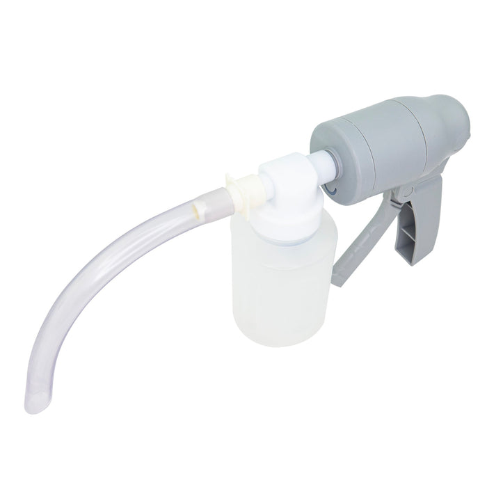 LINE2design Portable Manual Suction Pump Emergency EMS Medical Lightweight Disposable Hand Operated Vacuum Pump - White - LINE2design 66315