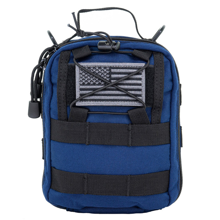 LINE2design MOLLE Pouch, Emergency Medical, Trauma Bag, Gunshot Bag for First Aid (IFAK), Utility Pouch, includes USA Patch - Navy - LINE2design