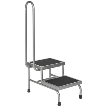 Double Step Stool With Handrail - Pedigo P-18-A