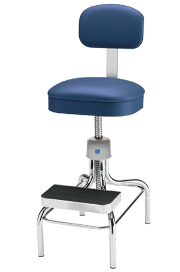 Deluxe Laboratory Stool, Tb-133 Approved, Pvc-Free, Basalt - Pedigo T-55-BST