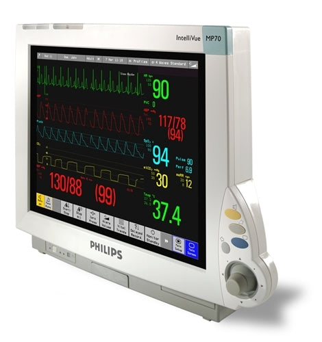 Philips IntelliVue MP70 Patient Monitor w/ M3001A and M8048A (Refurbished)