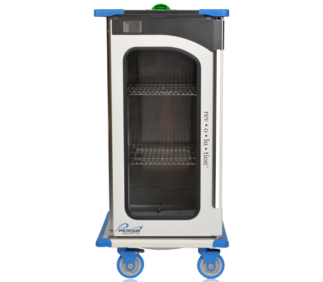 Rev-O-Lu-Tion Enclosed Surgical Case Cart, 29”W X 27-1/2”D X 58-7/8”H Overall Outside Dimensions - Pedigo RCC-233-B