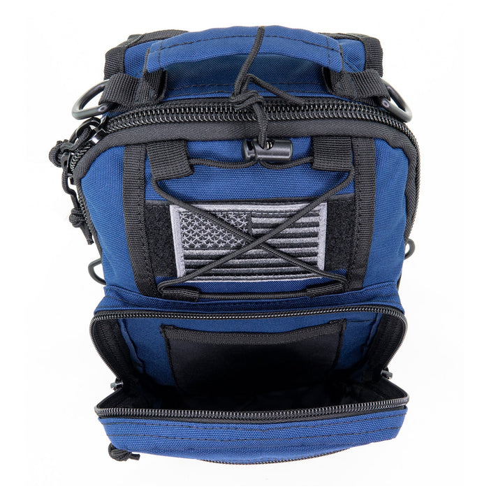 LINE2design Sling Backpack, Bleeding Control Sling Bag, Over The Shoulder Sling Backpack, MOLLE Bag for First Aid Day Pack - Navy - LINE2design 56475-N