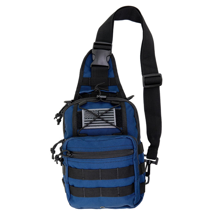 LINE2design Sling Backpack, Bleeding Control Sling Bag, Over The Shoulder Sling Backpack, MOLLE Bag for First Aid Day Pack - Navy - LINE2design 56475-N