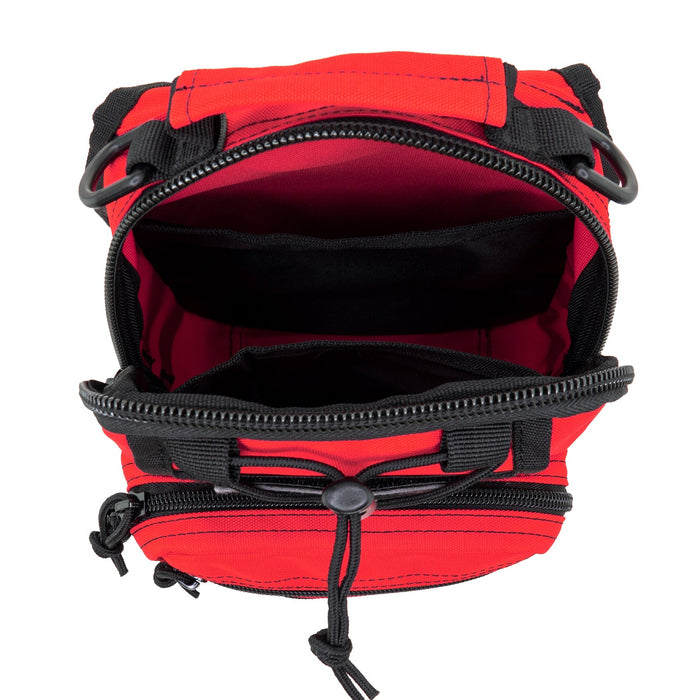 LINE2design Sling Backpack, Bleeding Control Sling Bag, Over The Shoulder Sling Backpack, MOLLE Bag for First Aid Day Pack - Red - LINE2design 56475-R