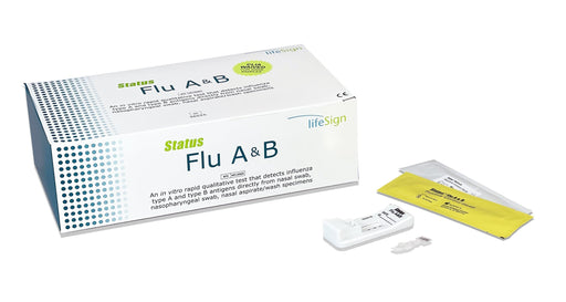 Status Flu A&B (25 Tests) (CLIA waived for Swab Specimens) - Lifesign 36025