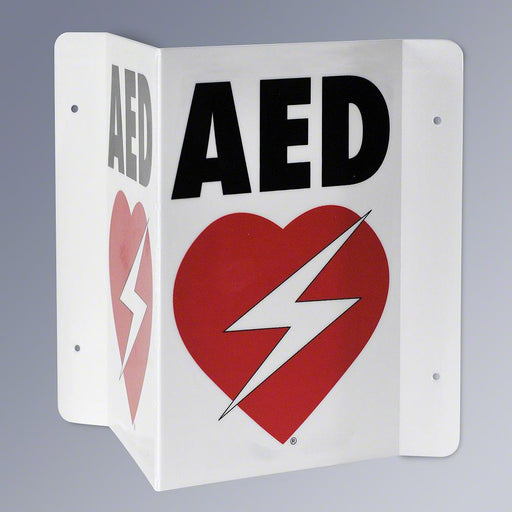 RespondER® Flexible AED Wall Sign - Black & Red on White - Generic AED AMP0500-RES