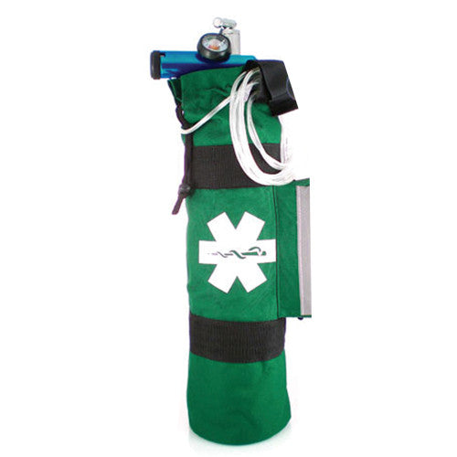 Portable Oxygen Cylinder Sleeve Bag Star Of Life - Zippered Storage Tank Pouch w/ Adjustable Straps - LINE2design 50250-N