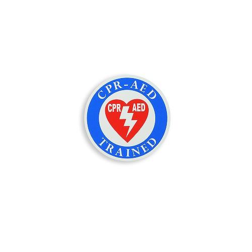 “CPR-AED Trained” decal, 2.25” diameter - Defibtech DAC-804