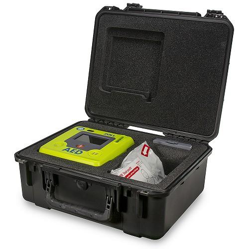 Large Rigid Plastic Case Holds AED 3/spare CPR Uni-padz/spare battery pack - Zoll 8000-001254