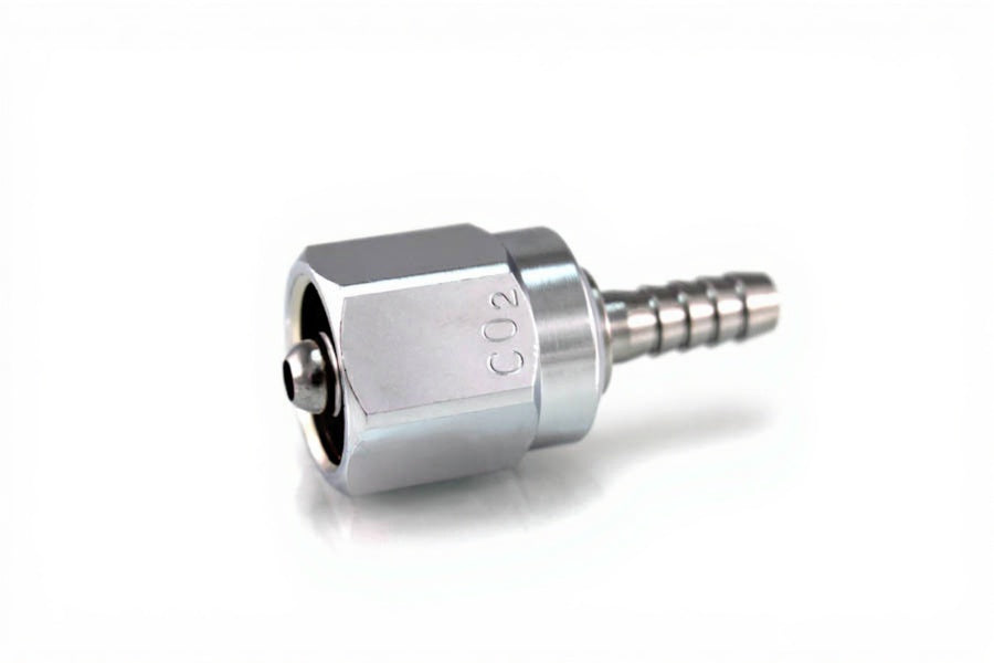 DISS Hex Nut & Nipple Assembly x 1/4" HB, CO2 - Bay Corp 0817