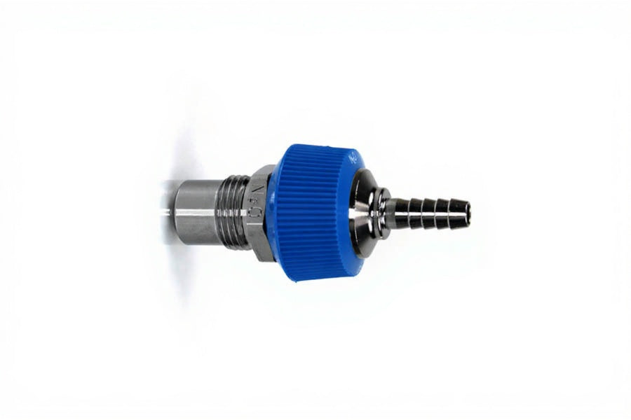 DISS Body Adaptor x 1/4" HB w/ Hand Grip Collar, N2O - Bay Corp 1041-17HT