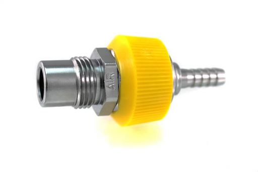 DISS DV Body Adaptor x 1/4" HB w/ Hand Grip Collar, Med Air - Bay Corp 1161-17DV