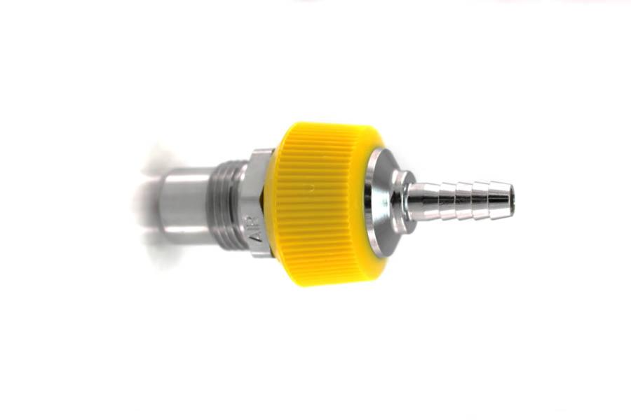 DISS DV Body Adaptor x 1/4" HB w/ Hand Grip Collar, Med Air - Bay Corp 1161-17DV