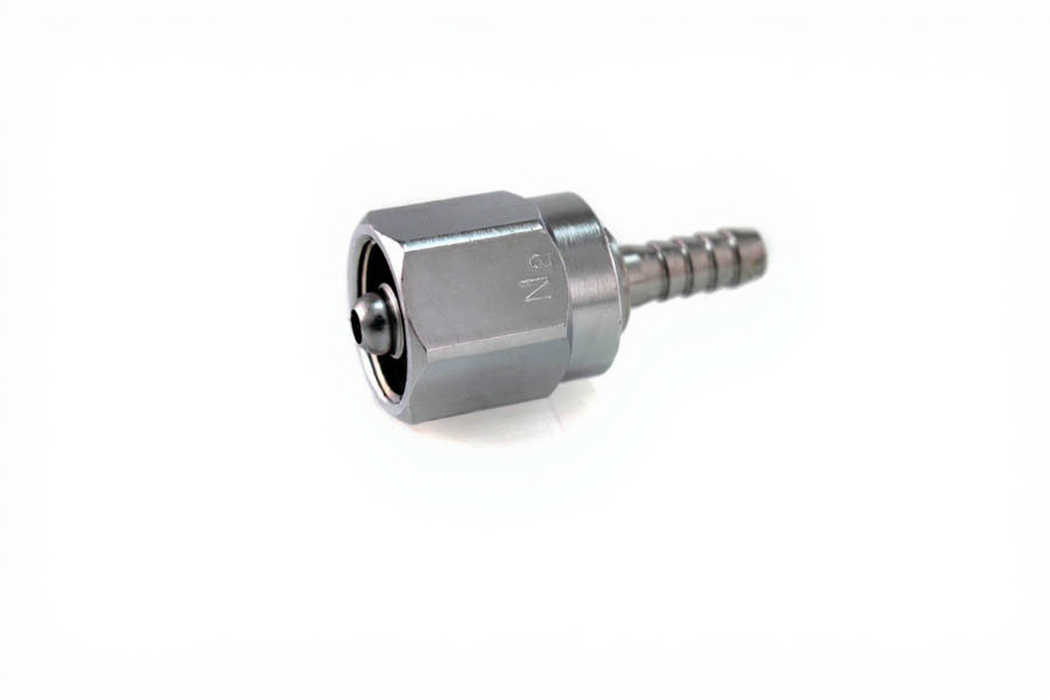 DISS Hex Nut & Nipple Assembly x 1/4" HB, N2 - Bay Corp 1217