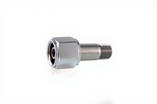 DISS Hex Nut & Nipple Assembly, 1 1/2" Nipple w/out O-ring x 1/8" NPT Male, O2 - Bay Corp 1242-6