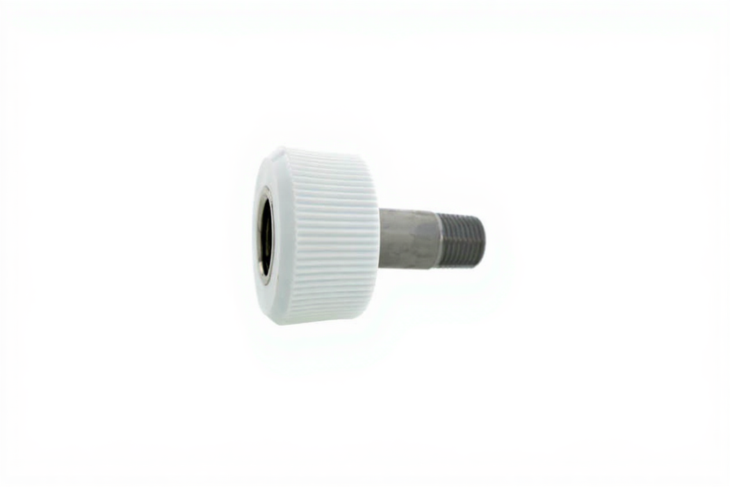 DISS Hex Nut & Nipple Assembly, 1 1/2" Nipple x 1/8" NPT Male (White-ISO), O2 - Bay Corp 1242-6HTC