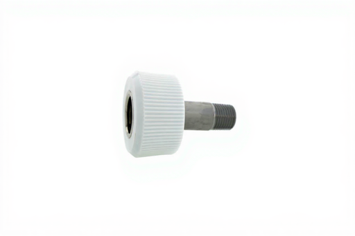 DISS Hex Nut & Nipple Assembly, 1 1/2" Nipple x 1/8" NPT Male (White-ISO), O2 - Bay Corp 1242-6HTC