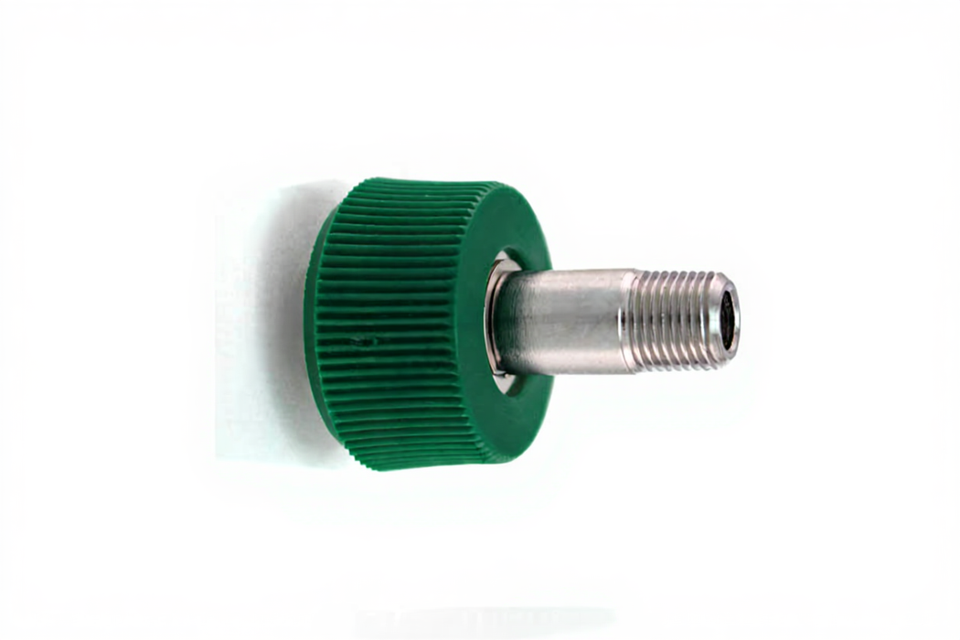 DISS Hex Nut & Nipple Assembly, 1 1/2" Nipple x 1/8" NPT Male, O2 - Bay Corp 1242-6HT