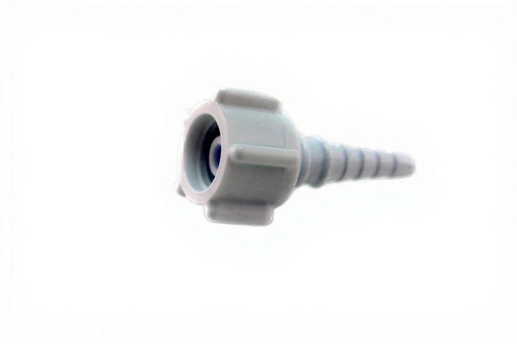 DISS Two Piece Swivel Outlet, Disposable (White-ISO), O2 (50 pcs/pk) - Bay Corp 1244-3DW