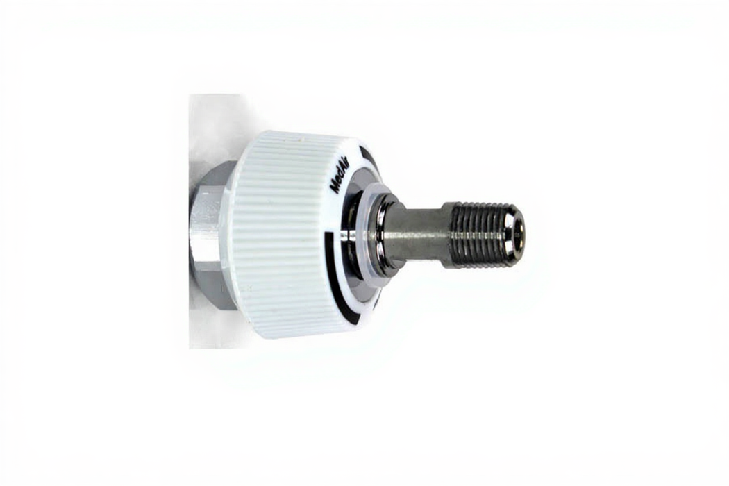 DISS HT Nut & Nipple Assembly x 1/8" NPT Male (Black & White-ISO), Med Air - Bay Corp 1602HTC