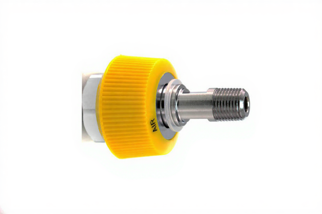 DISS HT Nut & Nipple Assembly x 1/8" NPT Male, Med Air - Bay Corp 1602HT