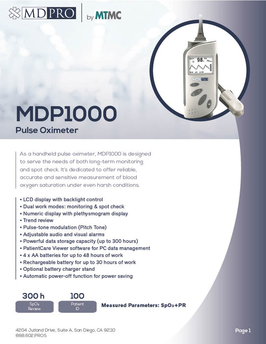 MDPro1000 Spo2 Handheld - New