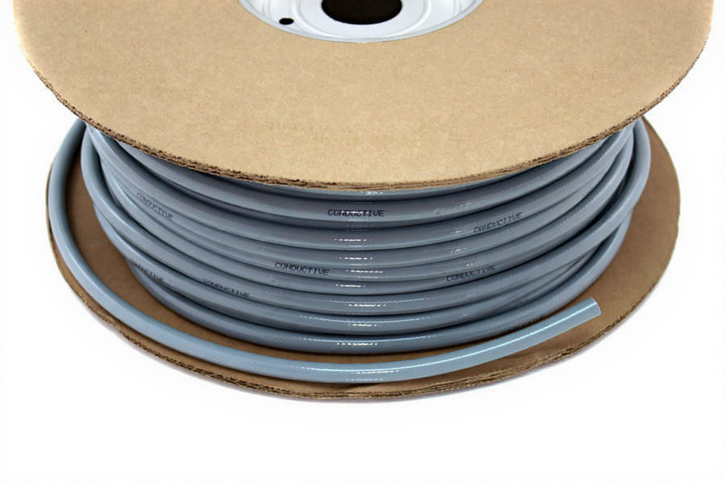 Conductive Hose, 1/4" ID, .460" OD, Grey - Bay Corp 2108-250