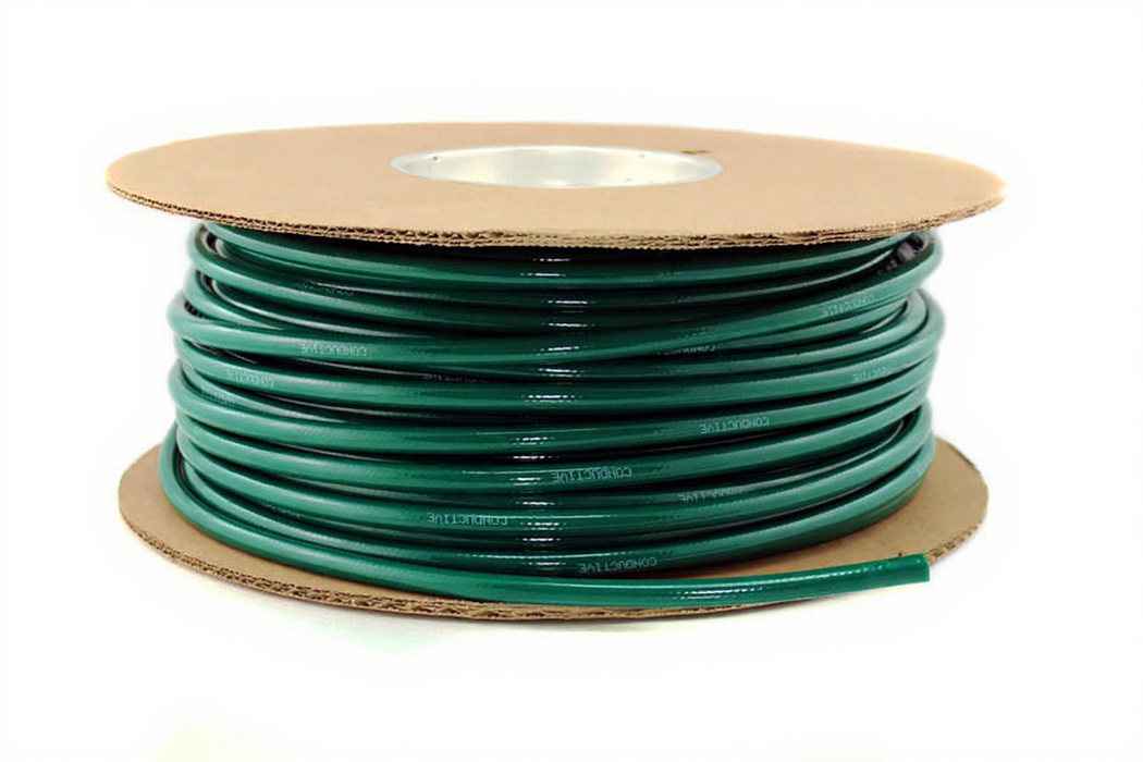 Conductive Hose, 1/4" ID, .460" OD, Green - Bay Corp 2124-250