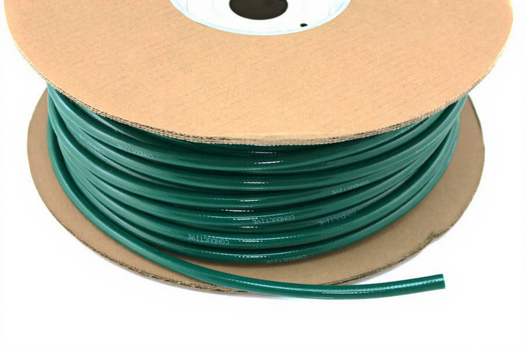 Conductive Hose, 1/4" ID, .460" OD, Green - Bay Corp 2124-250