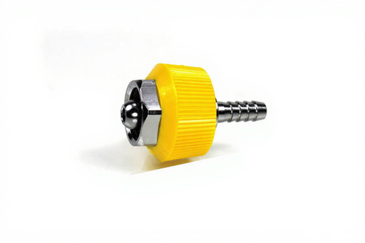 DISS HT Nut & Nipple Assembly x 1/4" HB (Yellow-ISO), VAC - Bay Corp 2217HTC