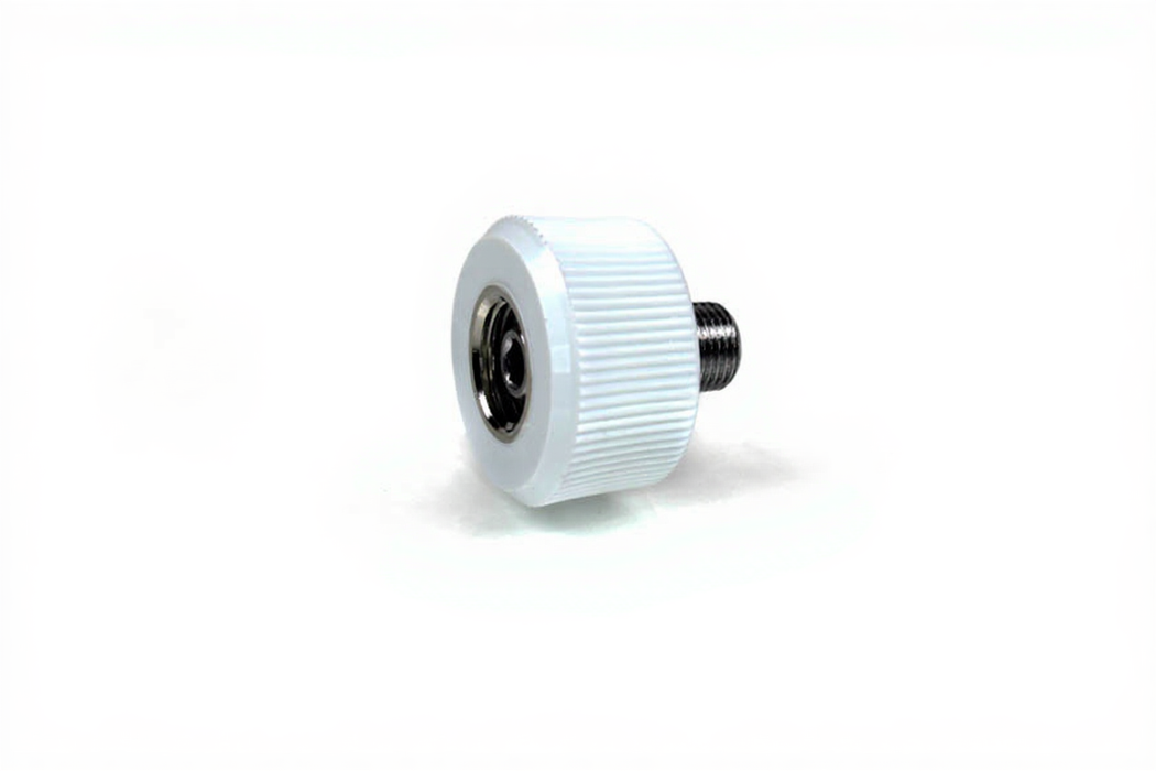 DISS HT Nut & Nipple Assembly x 1" Nipple, 1/8" NPT Male (White-ISO), O2 - Bay Corp 2402HTC