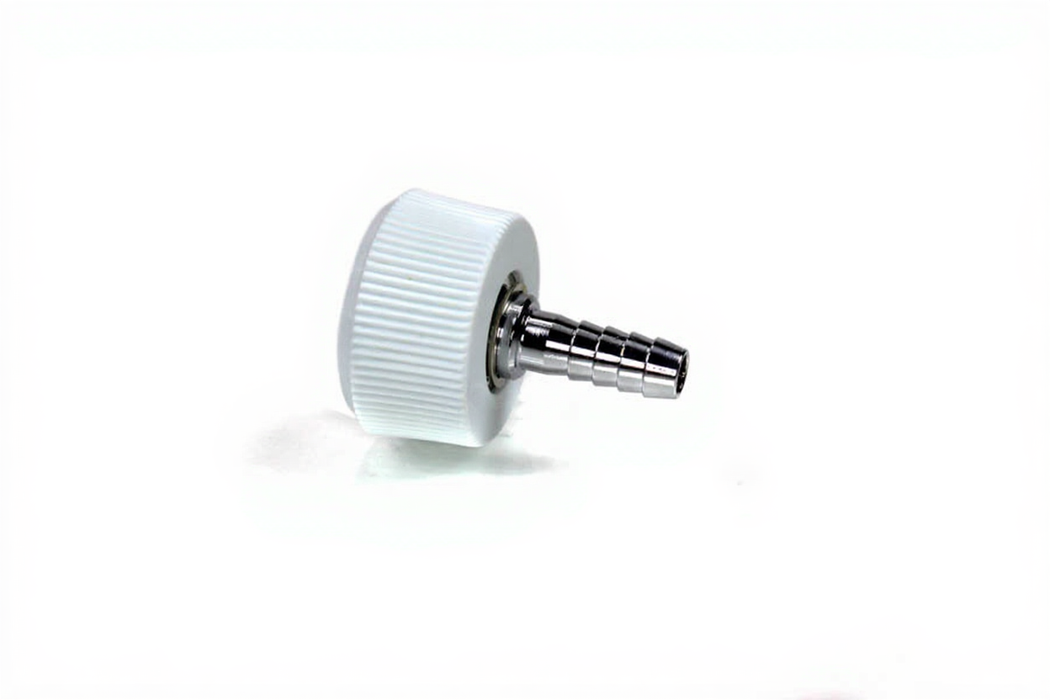 DISS HT Nut & Nipple Assembly x 1/4" HB (White-ISO), O2 - Bay Corp 2417HTC